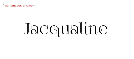Jacqualine Vintage Name Tattoo Designs