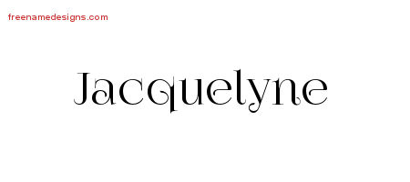 Jacquelyne Vintage Name Tattoo Designs