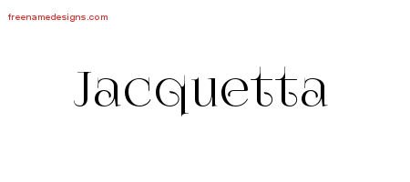 Jacquetta Vintage Name Tattoo Designs