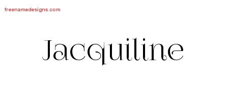 Jacquiline Vintage Name Tattoo Designs