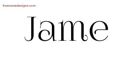 Jame Vintage Name Tattoo Designs