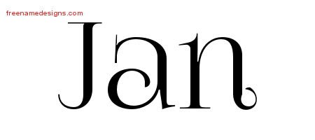 Jan Vintage Name Tattoo Designs