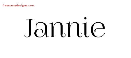 Jannie Vintage Name Tattoo Designs