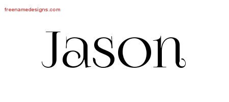 Jason Vintage Name Tattoo Designs