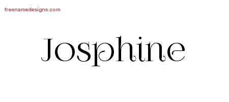 Josphine Vintage Name Tattoo Designs