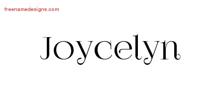 Joycelyn Vintage Name Tattoo Designs