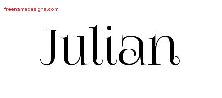 Julian Vintage Name Tattoo Designs