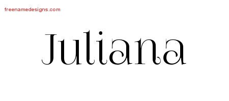 Juliana Vintage Name Tattoo Designs