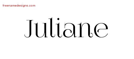 Juliane Vintage Name Tattoo Designs