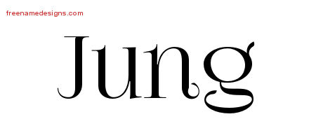Jung Vintage Name Tattoo Designs