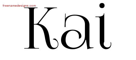 Kai Vintage Name Tattoo Designs