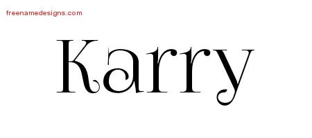 Karry Vintage Name Tattoo Designs