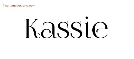 Kassie Vintage Name Tattoo Designs