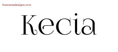 Kecia Vintage Name Tattoo Designs
