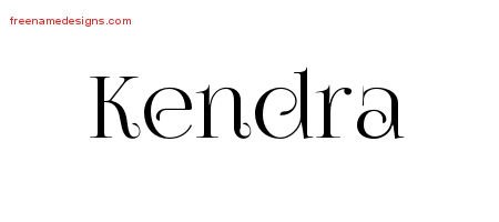 Kendra Vintage Name Tattoo Designs