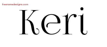 Keri Vintage Name Tattoo Designs