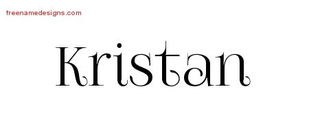 Kristan Vintage Name Tattoo Designs