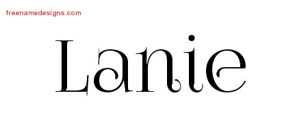 Lanie Vintage Name Tattoo Designs