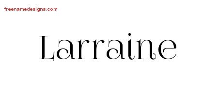 Larraine Vintage Name Tattoo Designs