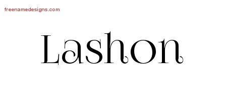 Lashon Vintage Name Tattoo Designs