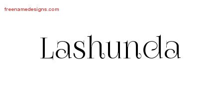 Lashunda Vintage Name Tattoo Designs