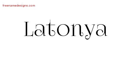 Latonya Vintage Name Tattoo Designs