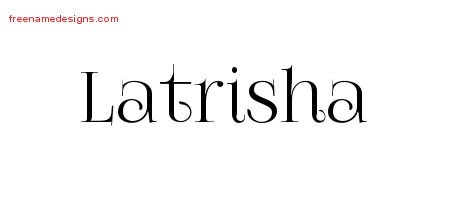 Latrisha Vintage Name Tattoo Designs