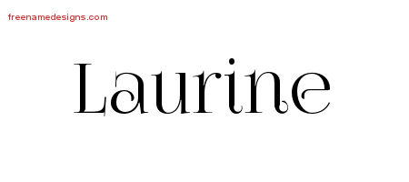 Laurine Vintage Name Tattoo Designs