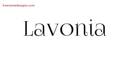 Lavonia Vintage Name Tattoo Designs