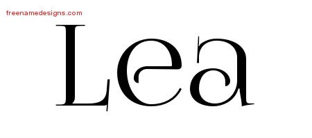 Lea Vintage Name Tattoo Designs