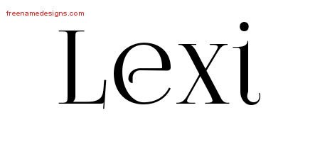 Lexi Vintage Name Tattoo Designs