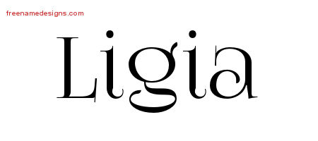 Vintage Name Tattoo Designs Ligia Free Download - Free Name Designs