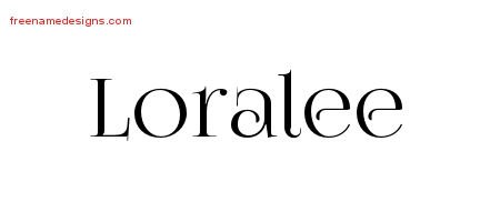 Loralee Vintage Name Tattoo Designs