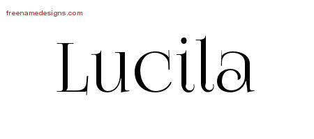 Vintage Name Tattoo Designs Lucila Free Download - Free Name Designs