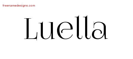 Luella Vintage Name Tattoo Designs