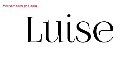 Luise Vintage Name Tattoo Designs