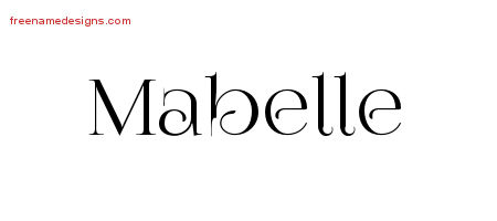 Mabelle Vintage Name Tattoo Designs
