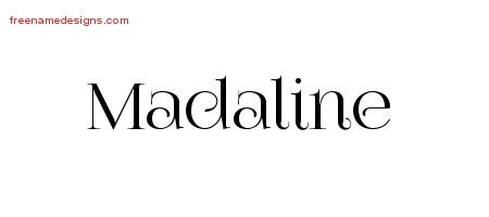 Madaline Vintage Name Tattoo Designs