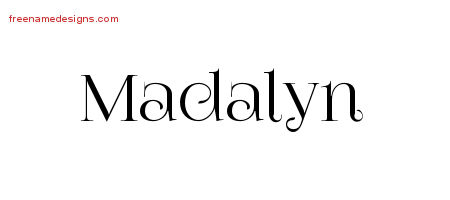 Madalyn Vintage Name Tattoo Designs
