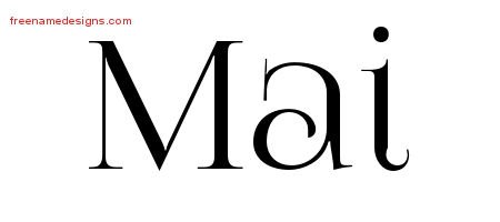 Mai Vintage Name Tattoo Designs