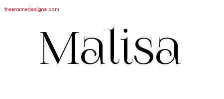 Malisa Vintage Name Tattoo Designs