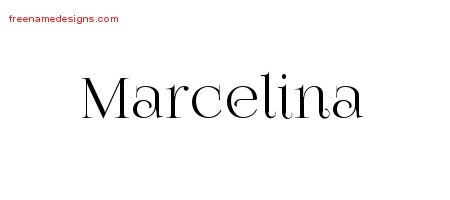 Marcelina Vintage Name Tattoo Designs