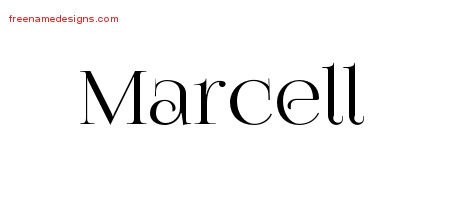 Marcell Vintage Name Tattoo Designs
