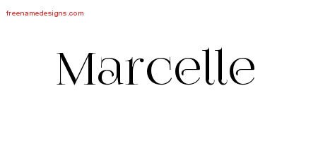 Marcelle Vintage Name Tattoo Designs