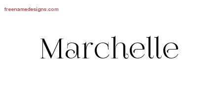 Marchelle Vintage Name Tattoo Designs