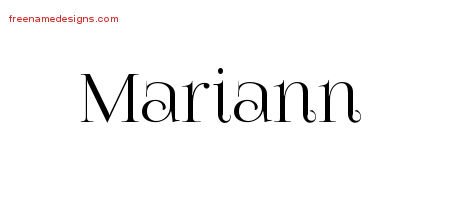 Mariann Vintage Name Tattoo Designs