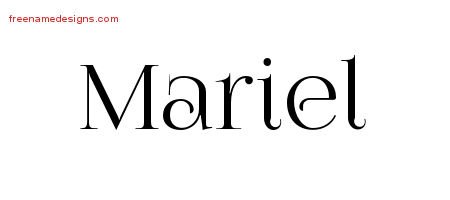 Mariel Vintage Name Tattoo Designs