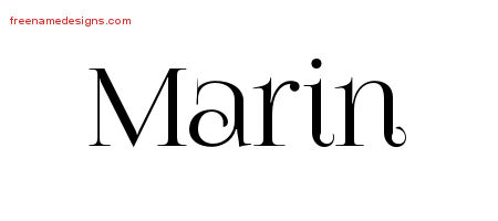 Marin Vintage Name Tattoo Designs