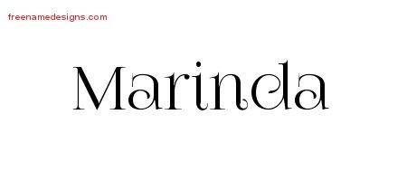 Marinda Vintage Name Tattoo Designs