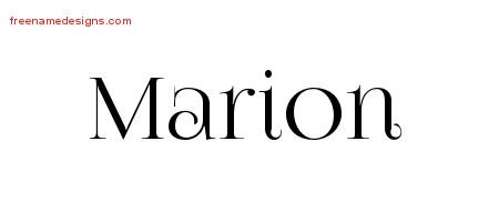 Marion Vintage Name Tattoo Designs